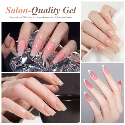 Artdone sheer pink and nude gel polish bottles