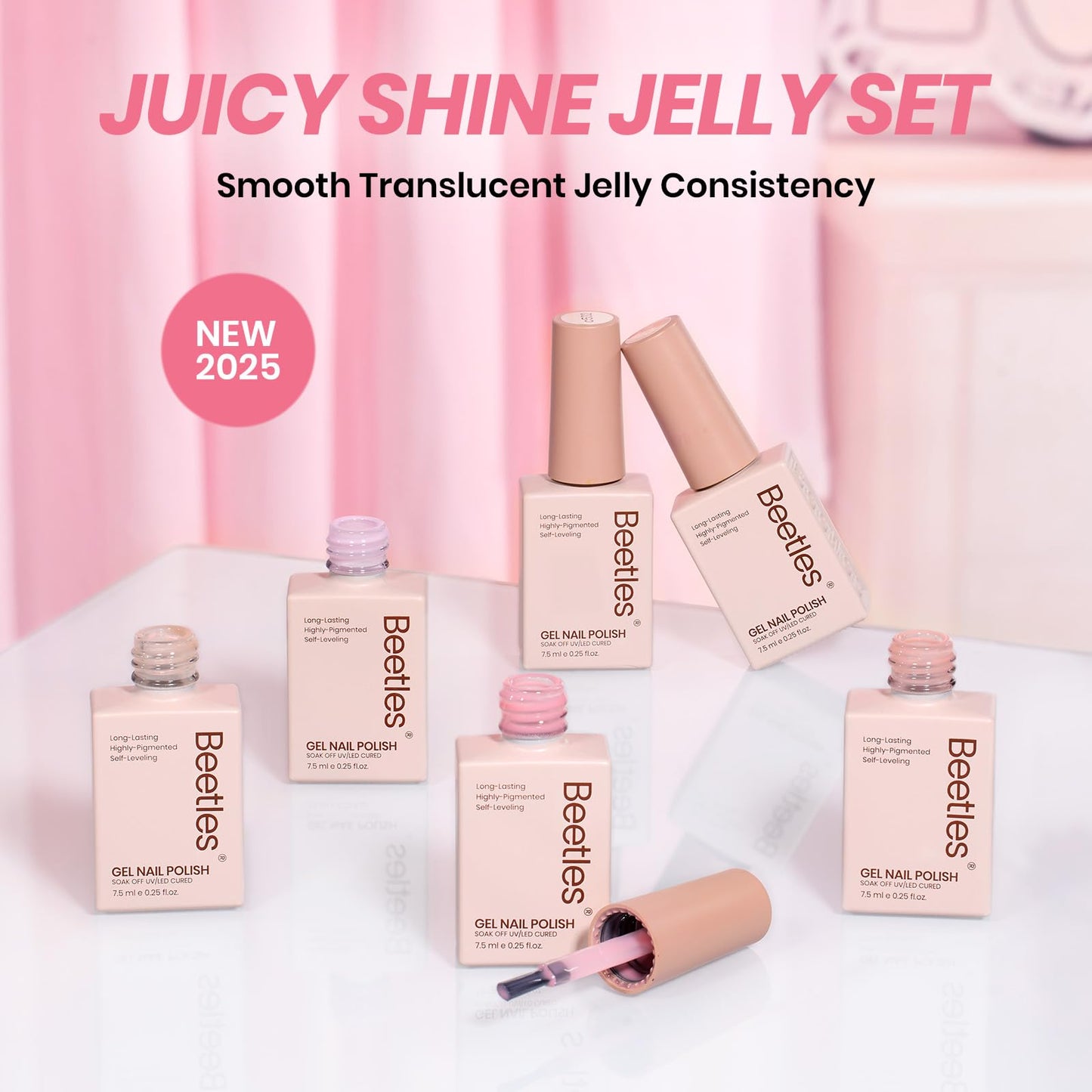 Educational graphic showing layers of translucent jelly gel polish