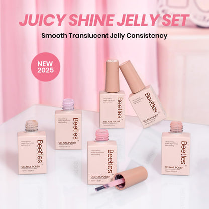 Educational graphic showing layers of translucent jelly gel polish