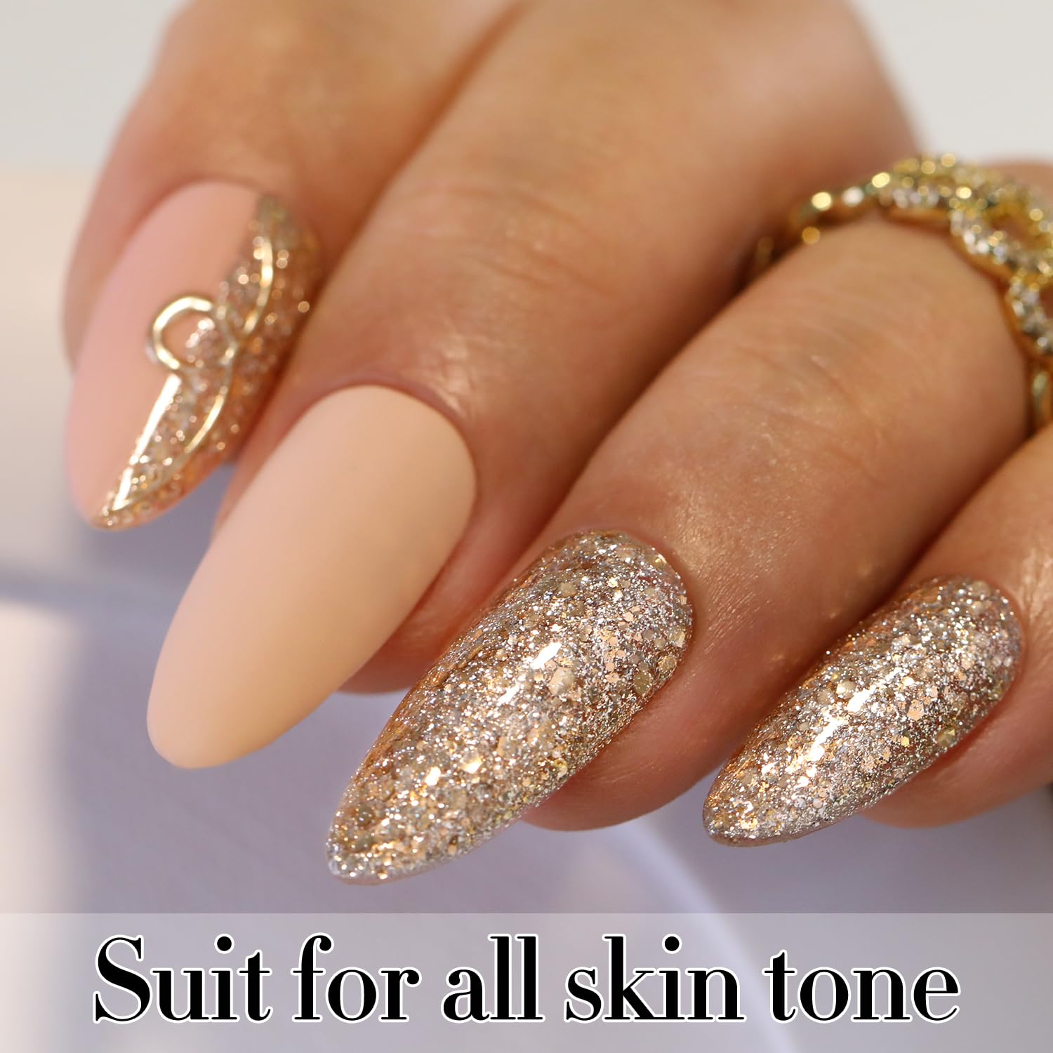 Reflective holographic glitter texture in sunlight