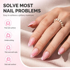 Demonstration of self-leveling clear builder gel texture