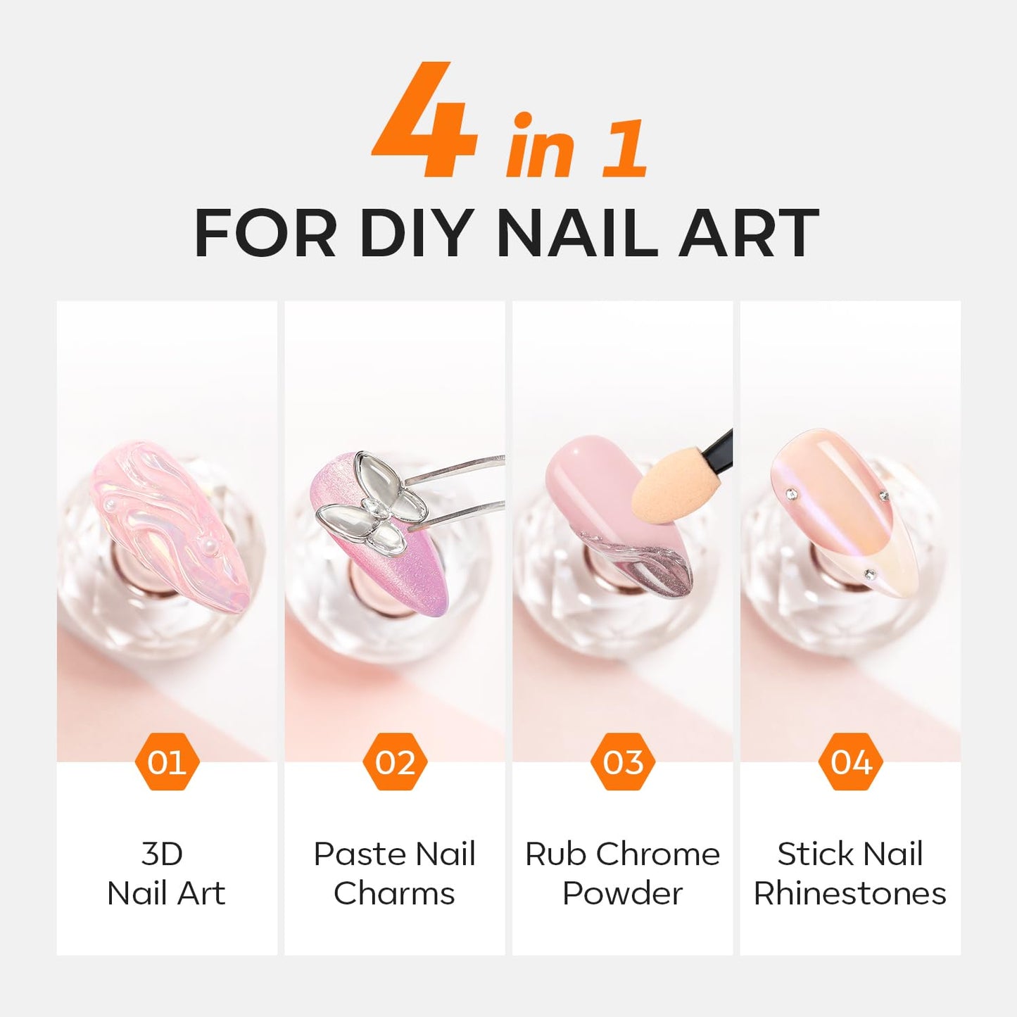Modelones sculpting gel used for applying rhinestones