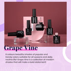 Professional nail art created using the grape vine collection