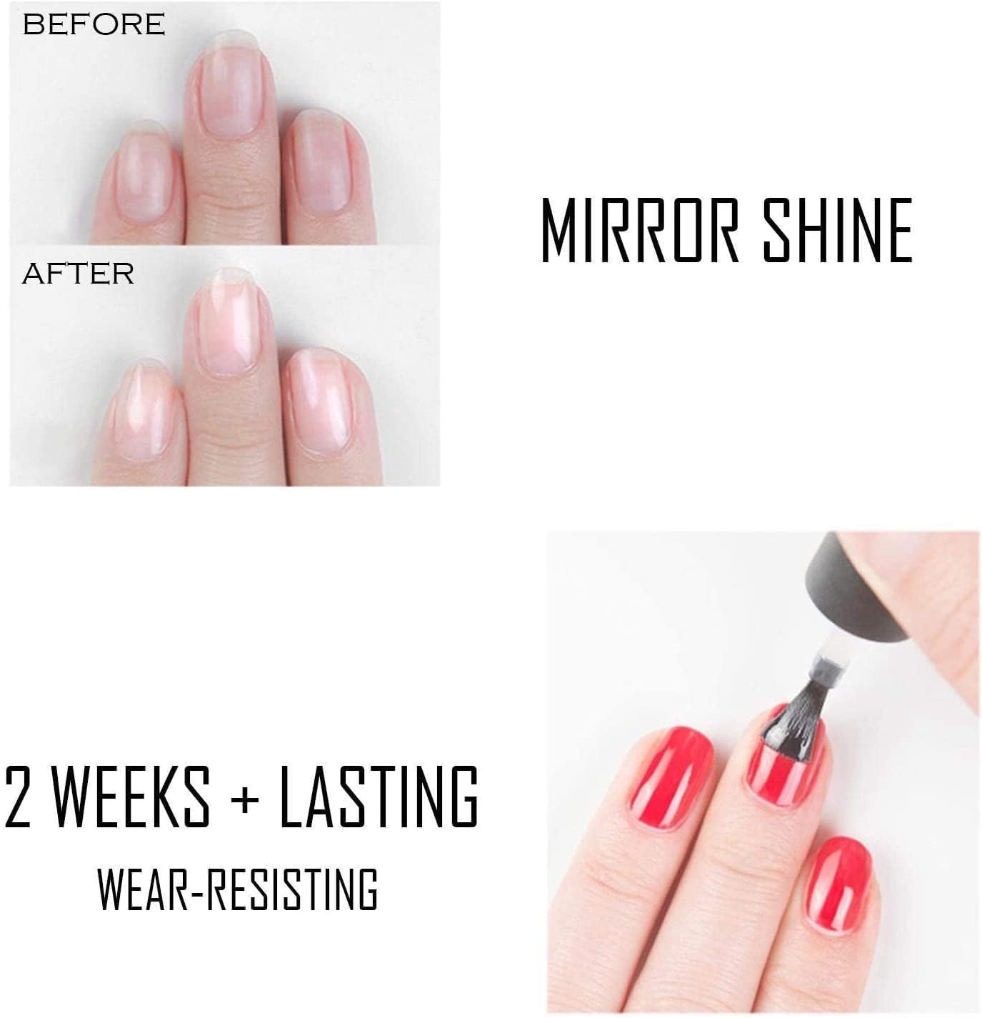 Close up of Vishine gel nail polish 15 milliliter bottles
