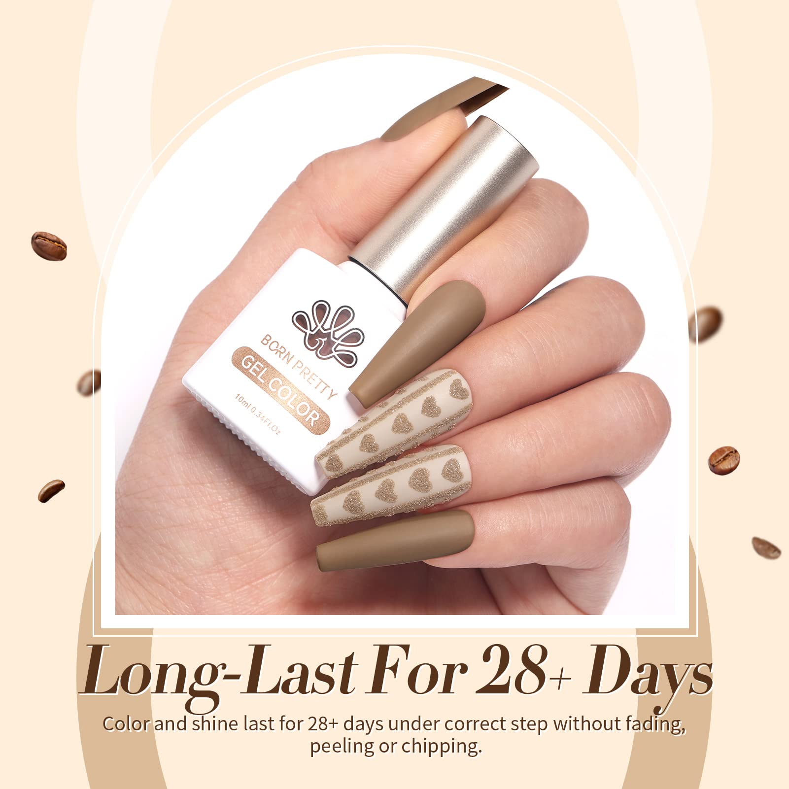 Close up of Born Pretty gel polish bottle 7 milliliter size