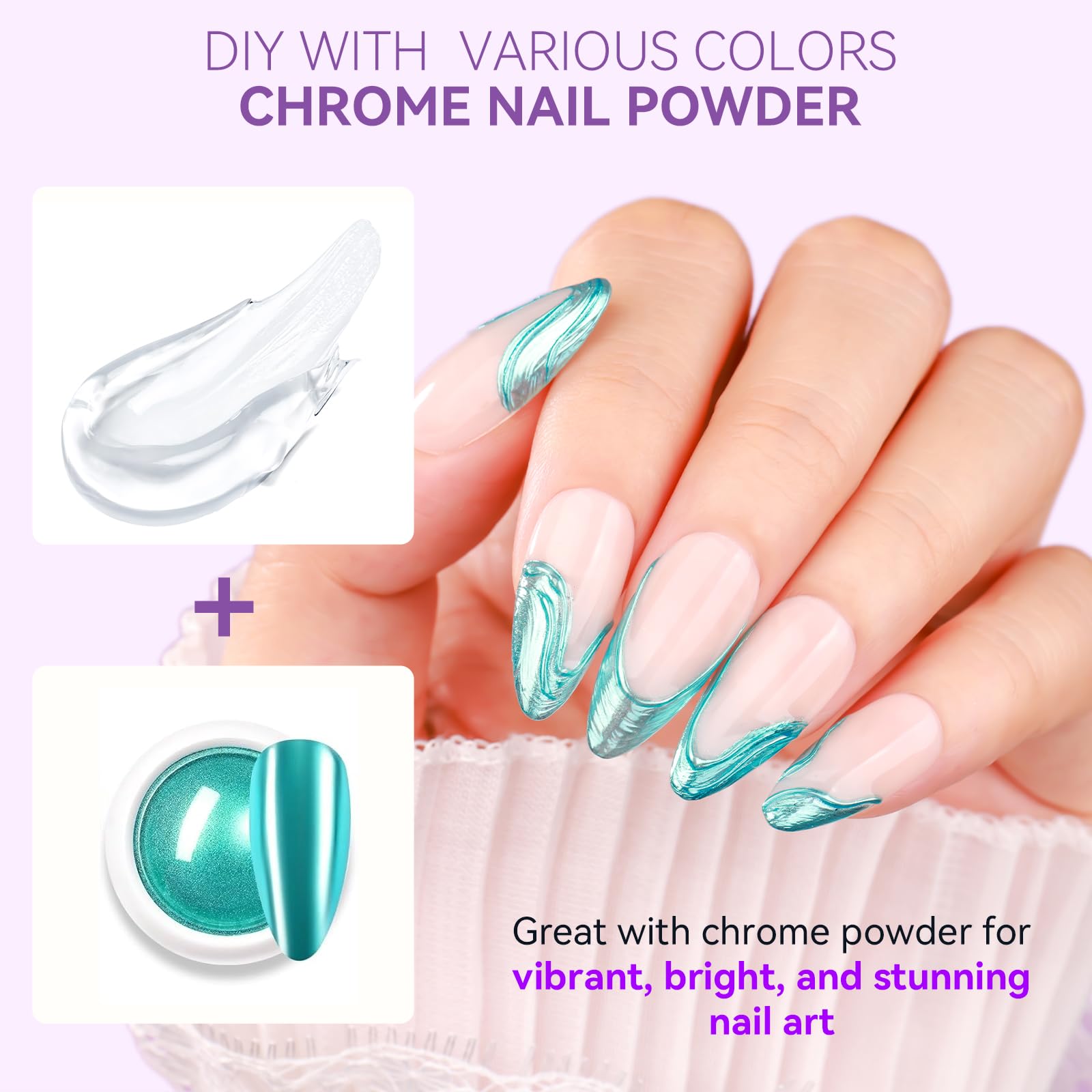 Close up of Makartt 3D gel texture for nail art