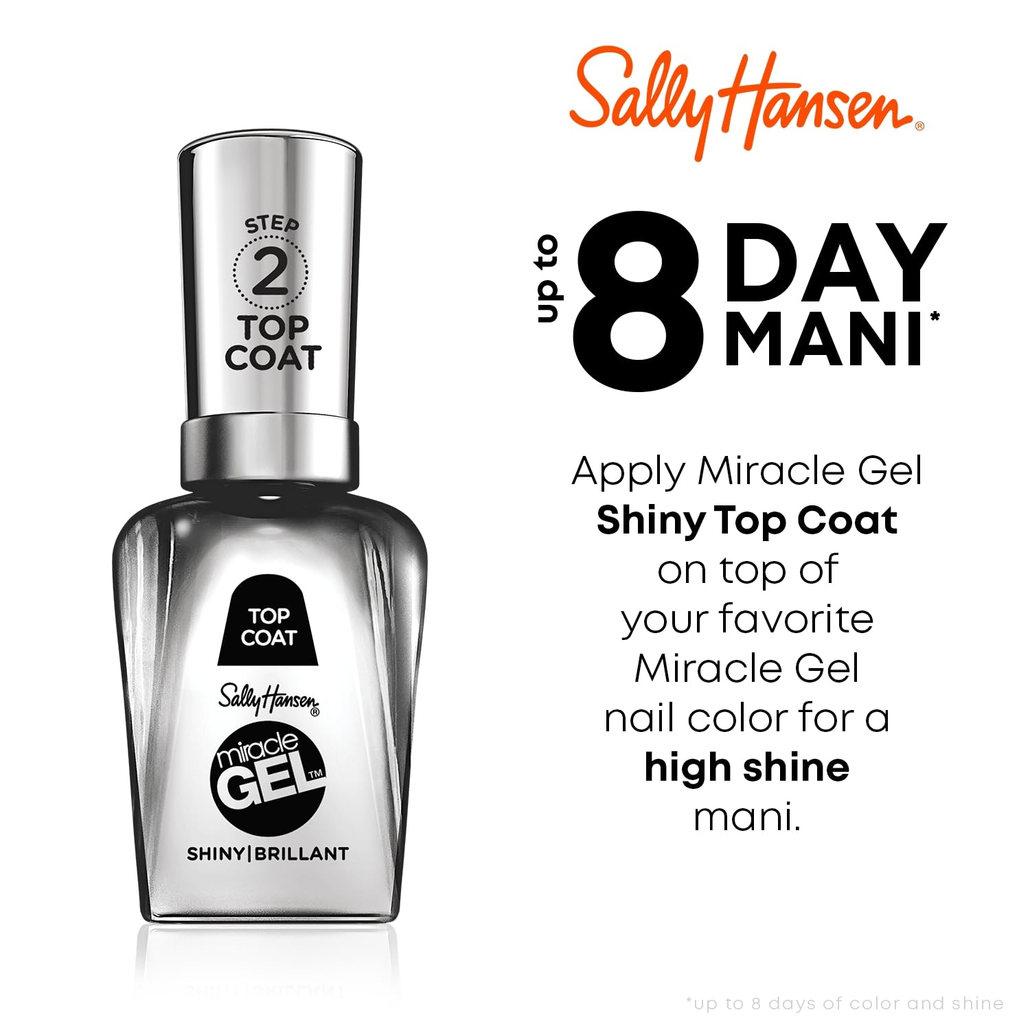 Sally Hansen gel nail polish top coat product packaging