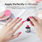 Textured application of Modelones pastel and neon pink gel polish shades.