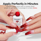 Manicure showcase featuring red and burgundy cat eye nail art design