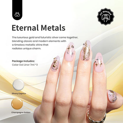 Beetles gel liner silver and gold bottles side by side