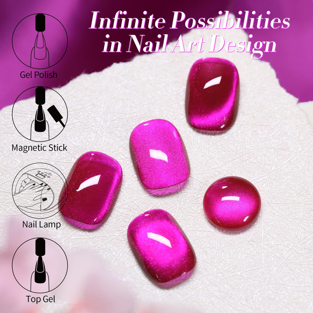 Manicure setup featuring UV lamp and magnetic nail tools