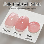 Stacked layers comparison showing sheer neutral pink color depth variations