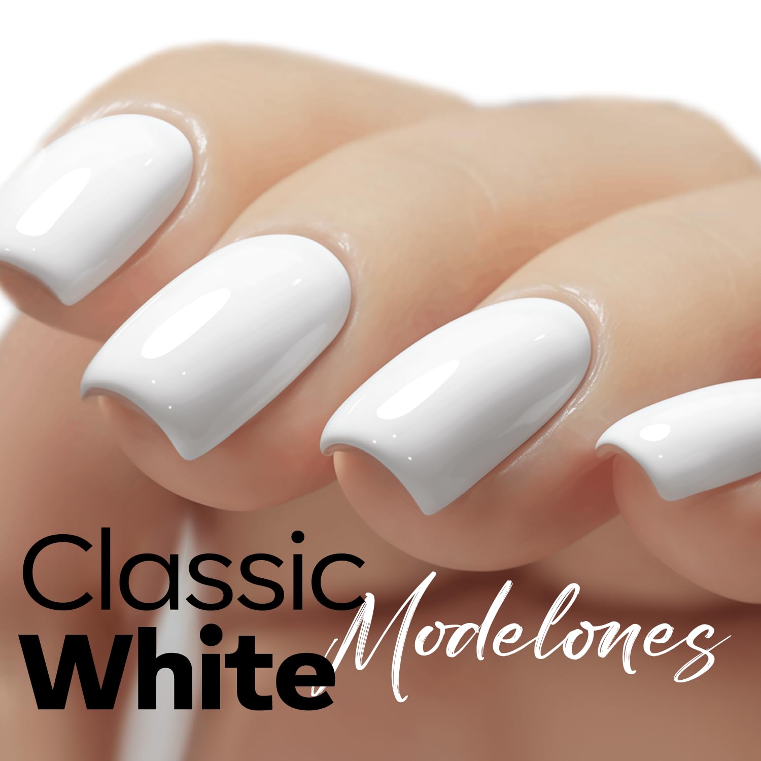 Modelones 15ml gel polish bottle label close up