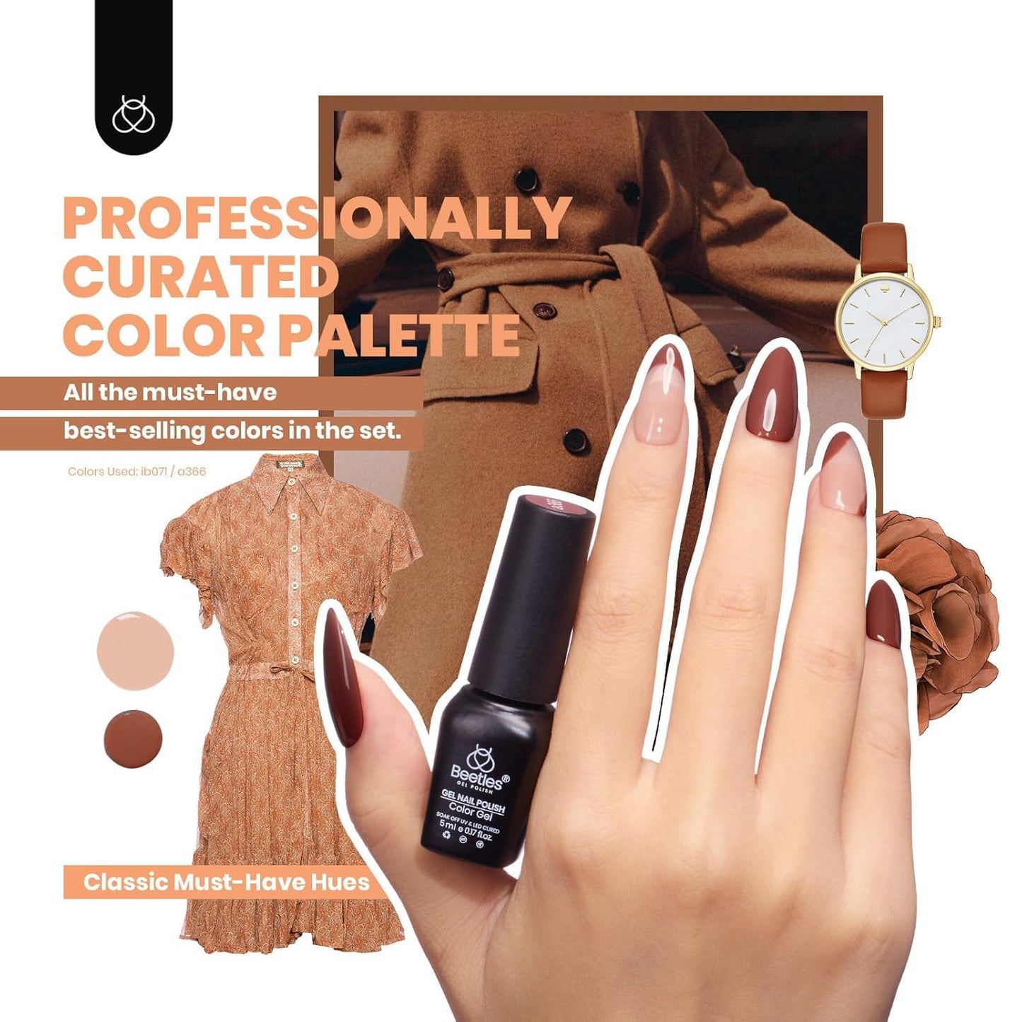 Close up of Beetles gel polish bottle packaging