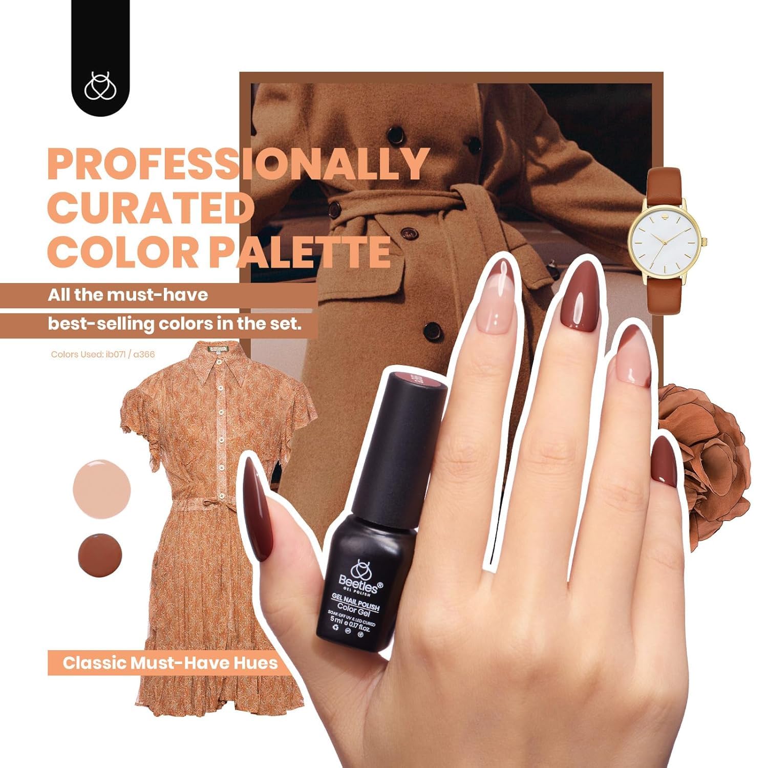 Close up of Beetles gel polish bottle packaging