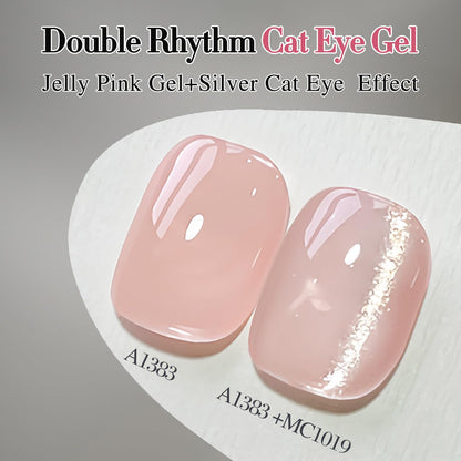 Application of magnetic nail polish with magnet stick