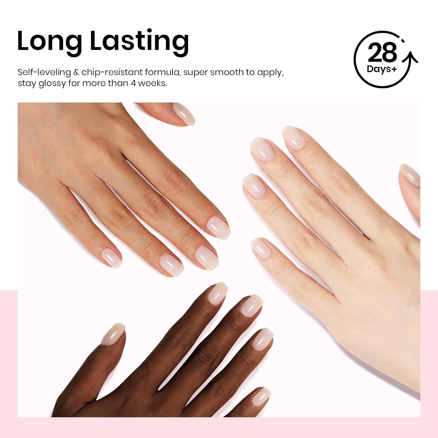 Beetles milky white gel polish kit box