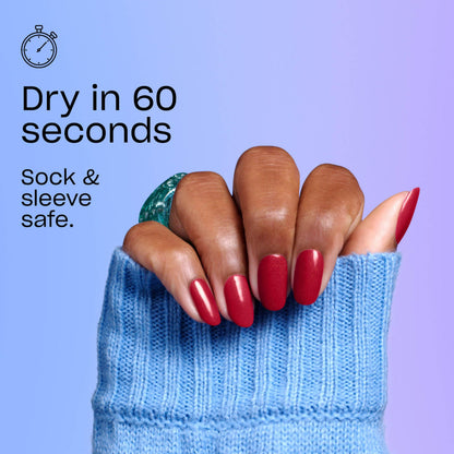 Professional manicure using OPI RapiDry shade