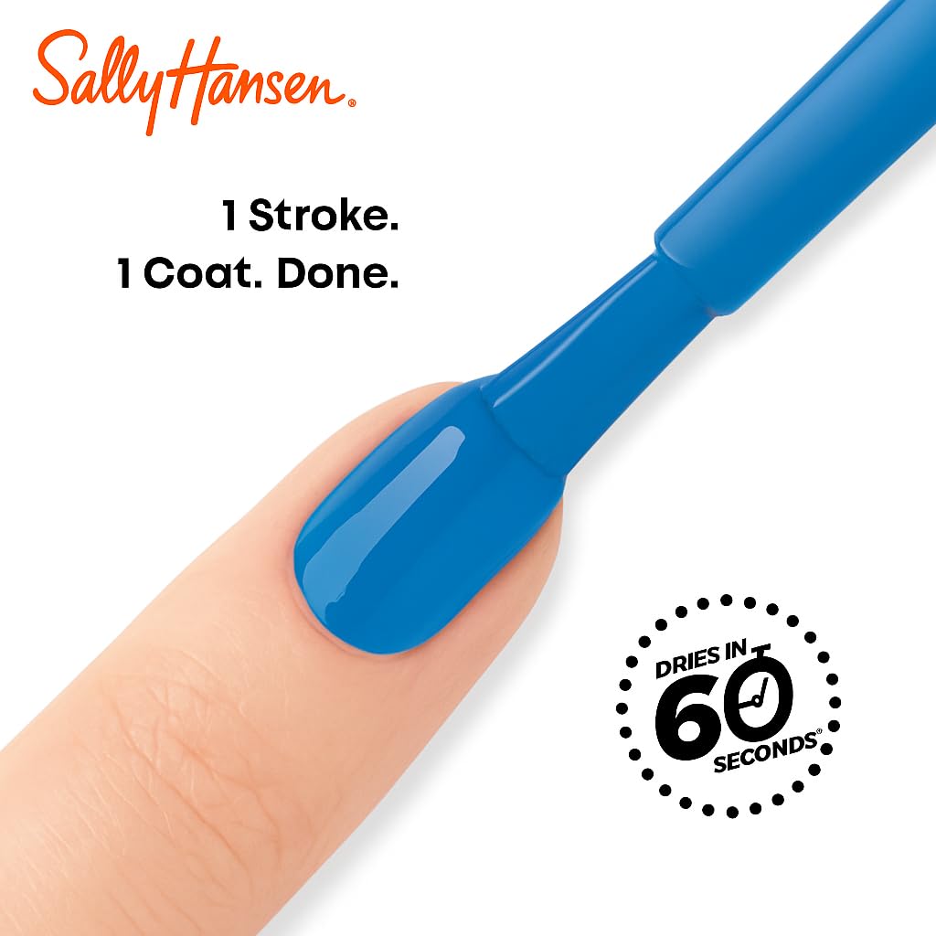 Dark blue shade swatch of Sally Hansen On The Download polish