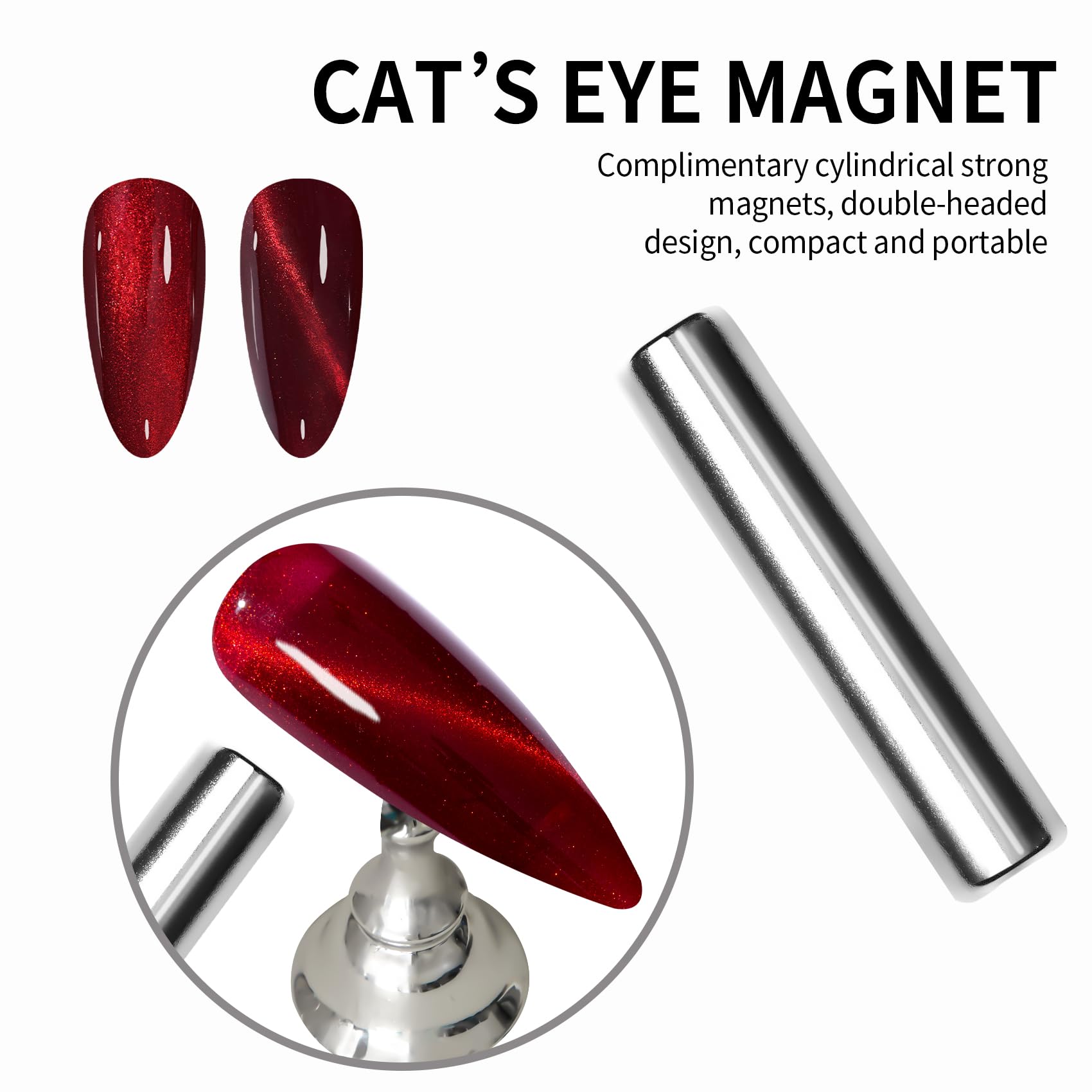 Steps to apply maychao magnetic cat eye gel