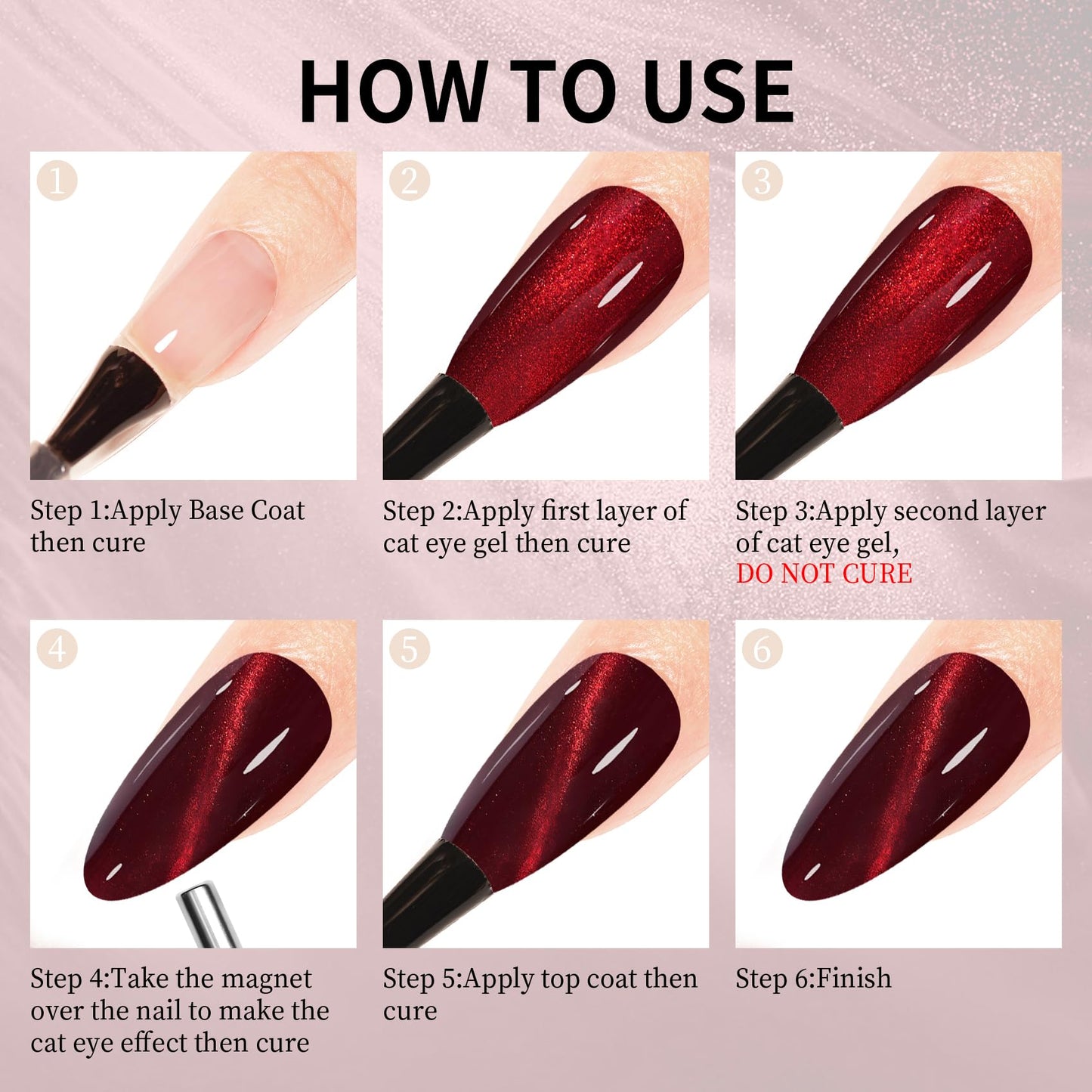 Maychao cat eye gel polish kit components
