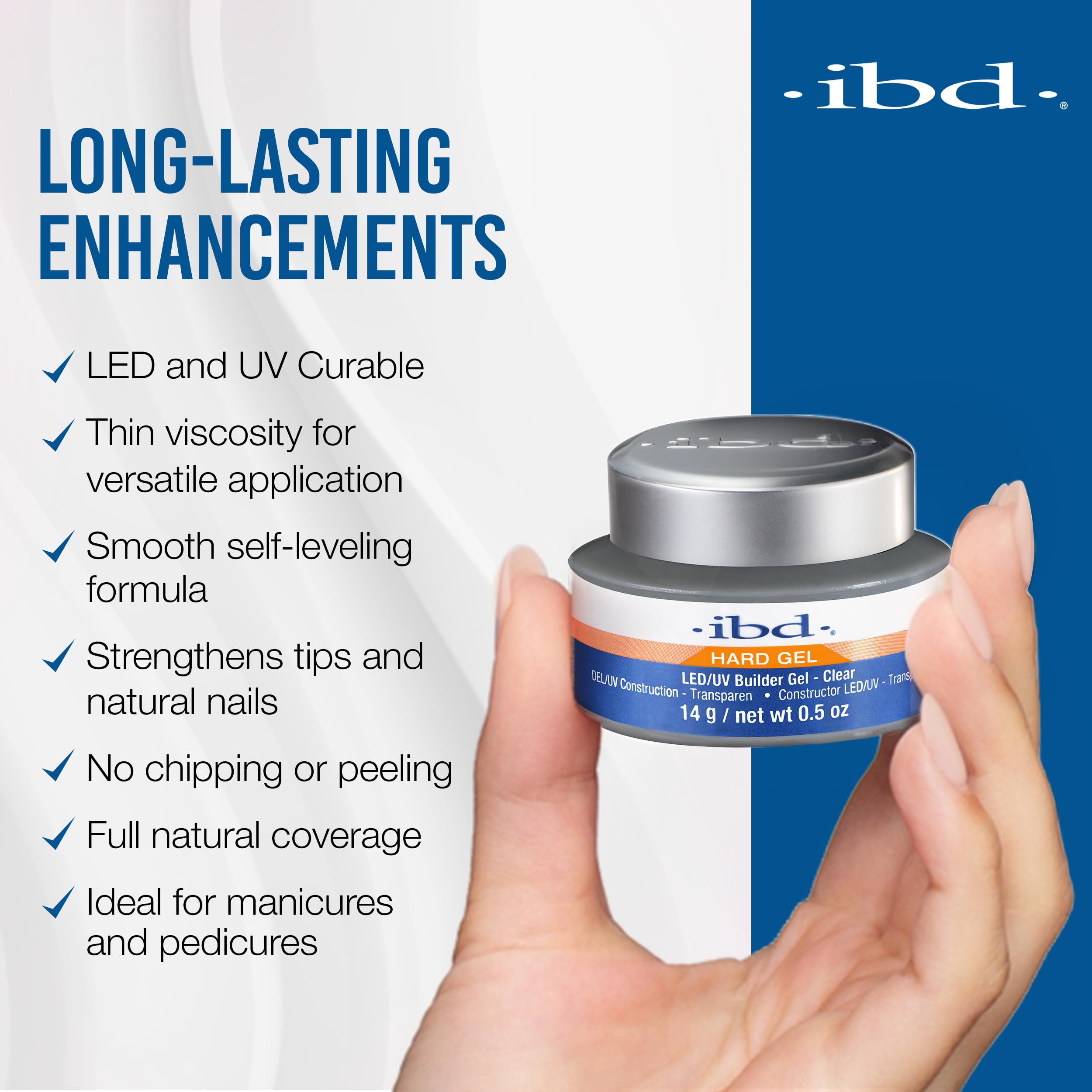 Authentic IBD nail extension gel packaging