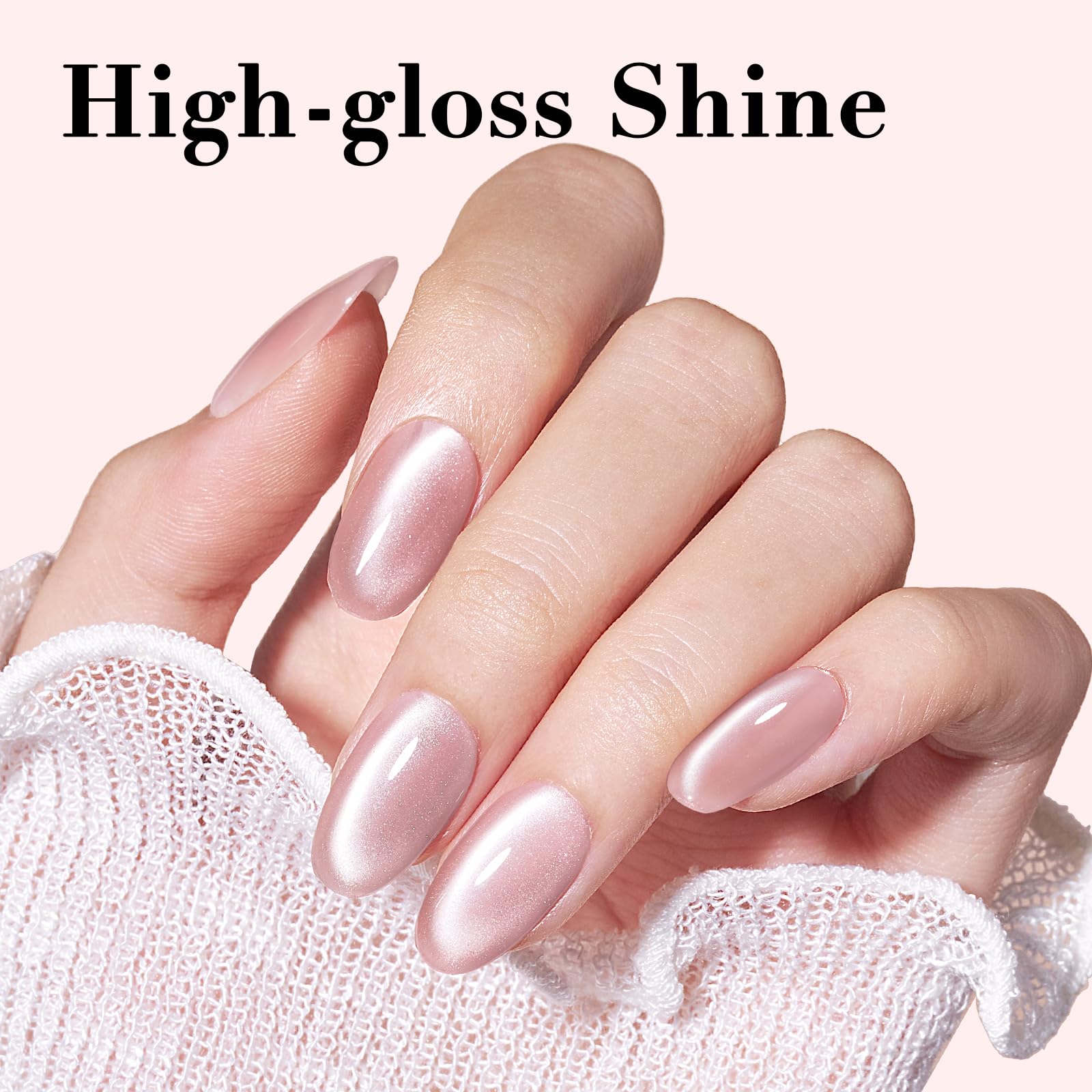 Azurebeauty nude glitter magnetic nail lacquer bottle