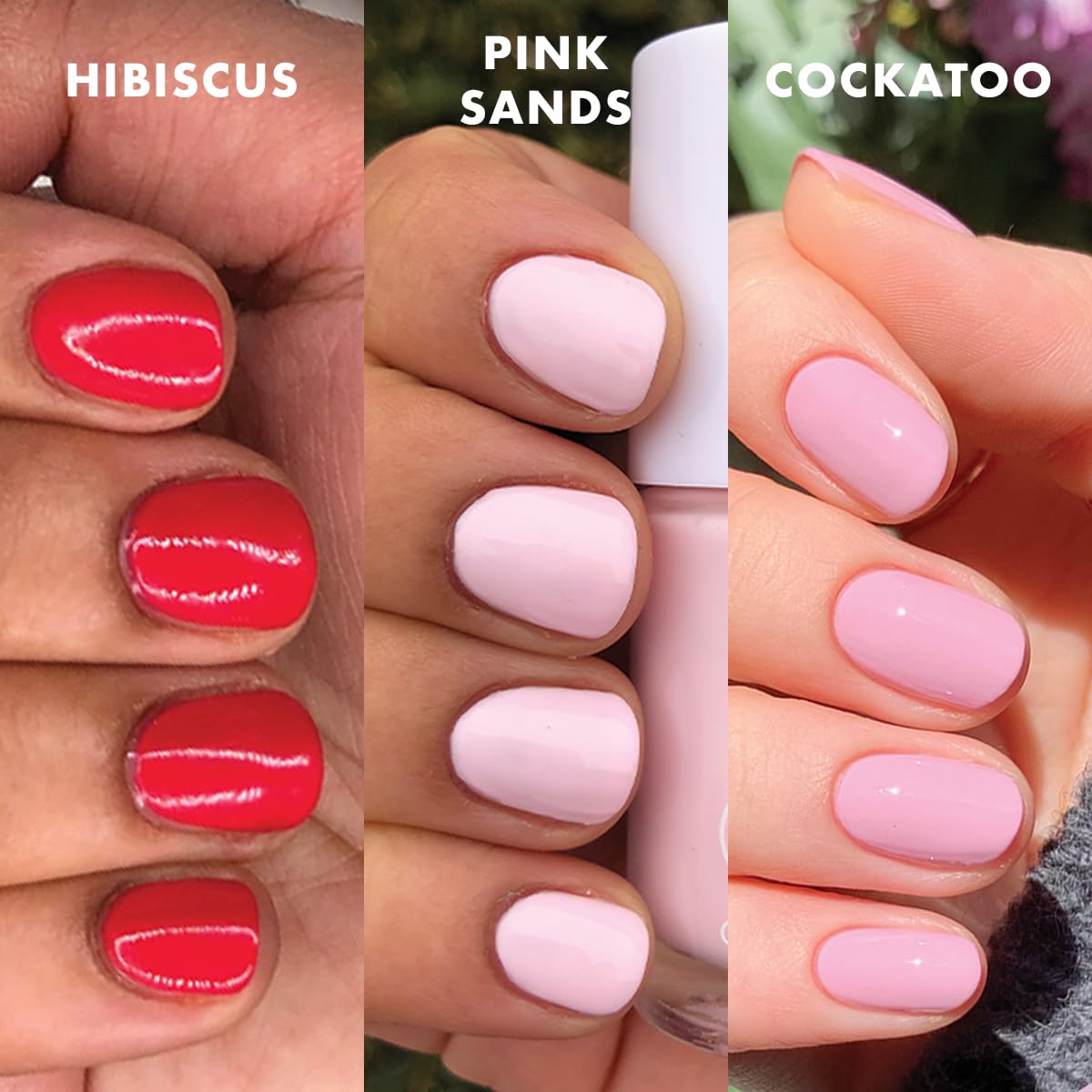 Olive and June Hibiscus polish shade swatch