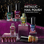 Morovan chameleon nail polish bottles arranged to show the multi-chrome shades