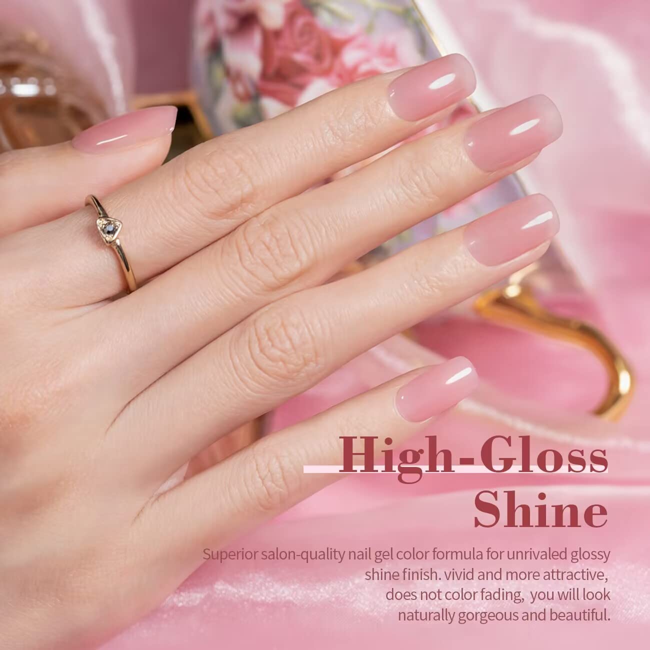 Rarjsm jelly pink gel polish bottle branding