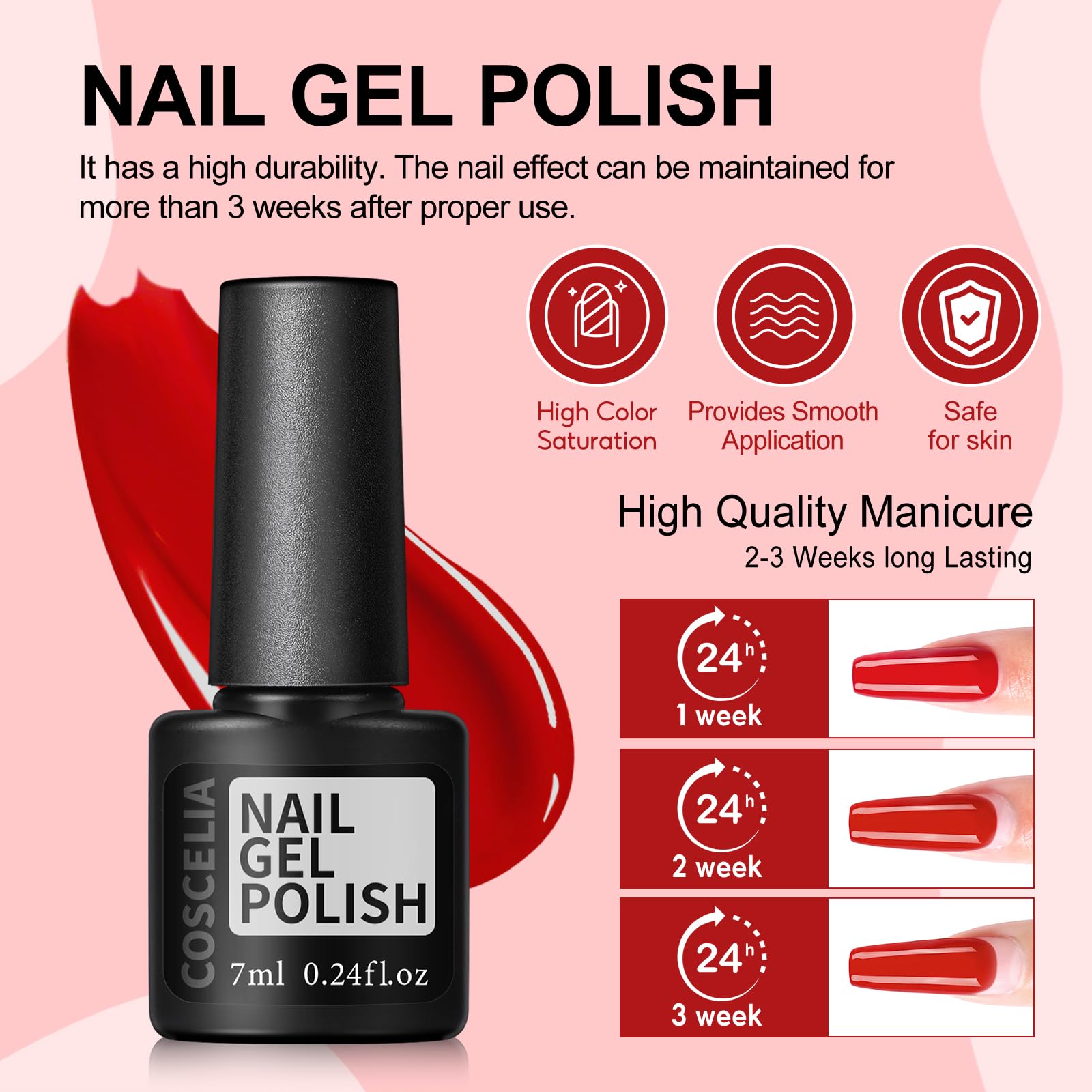 Coscelia nail art manicure tools and brushes included in kit