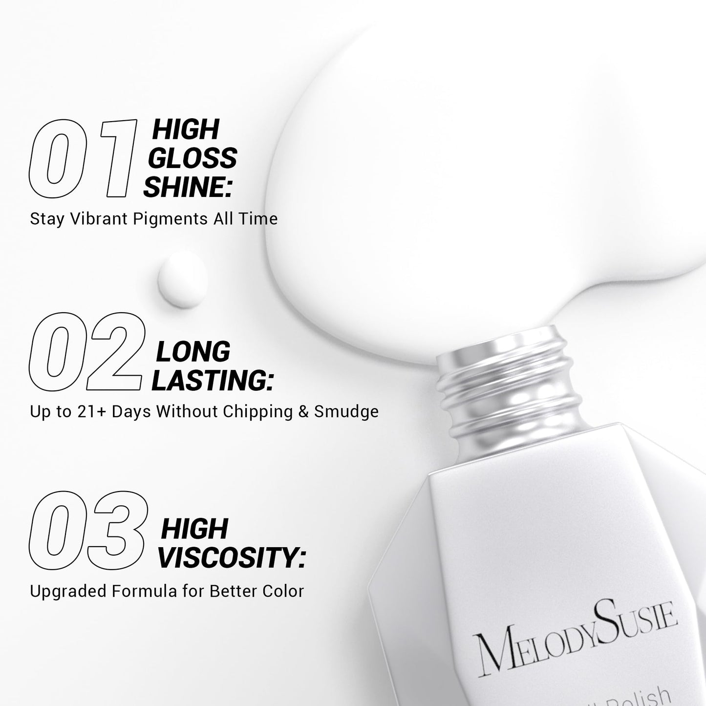 MelodySusie gel nail polish bottle with cap detail