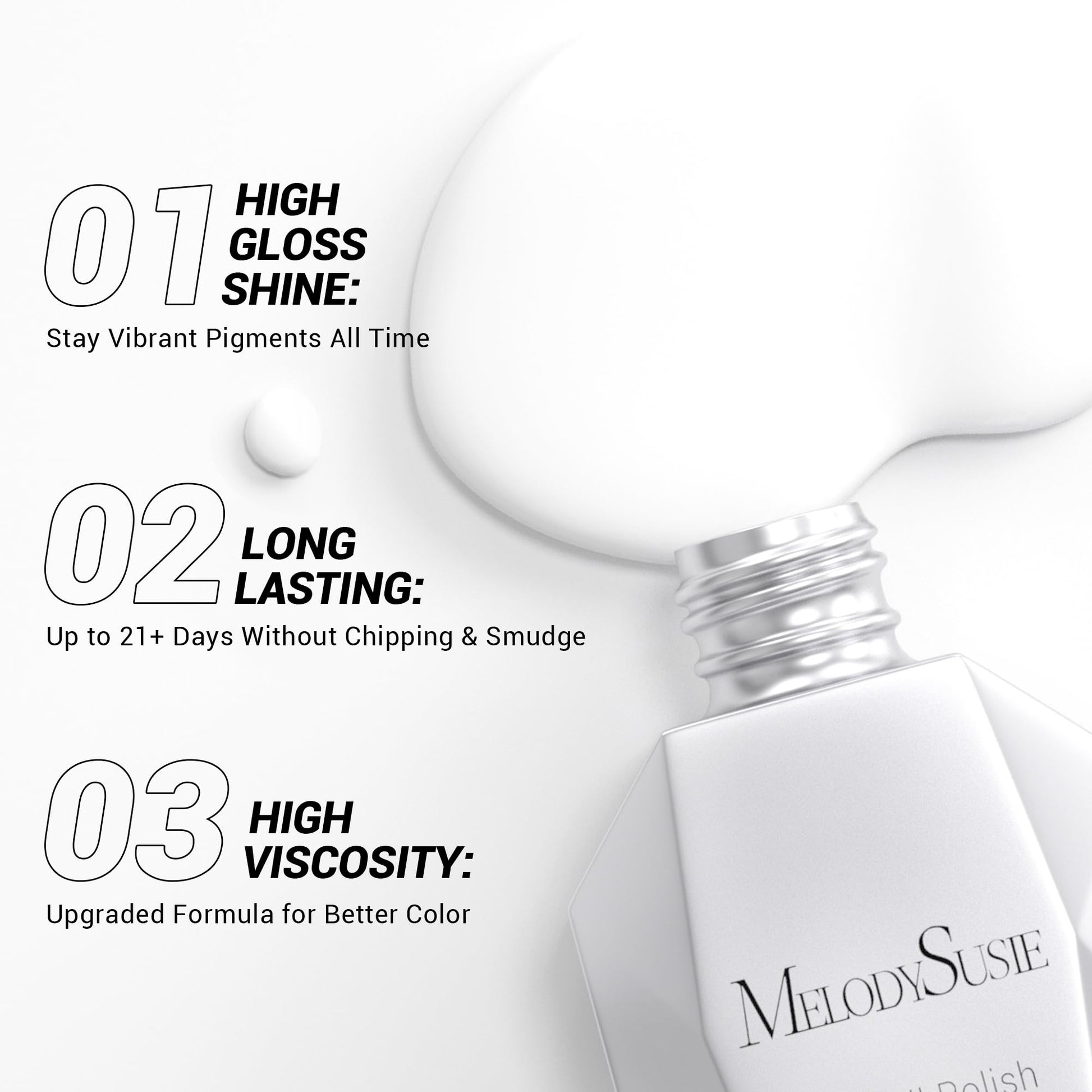 MelodySusie gel nail polish bottle with cap detail