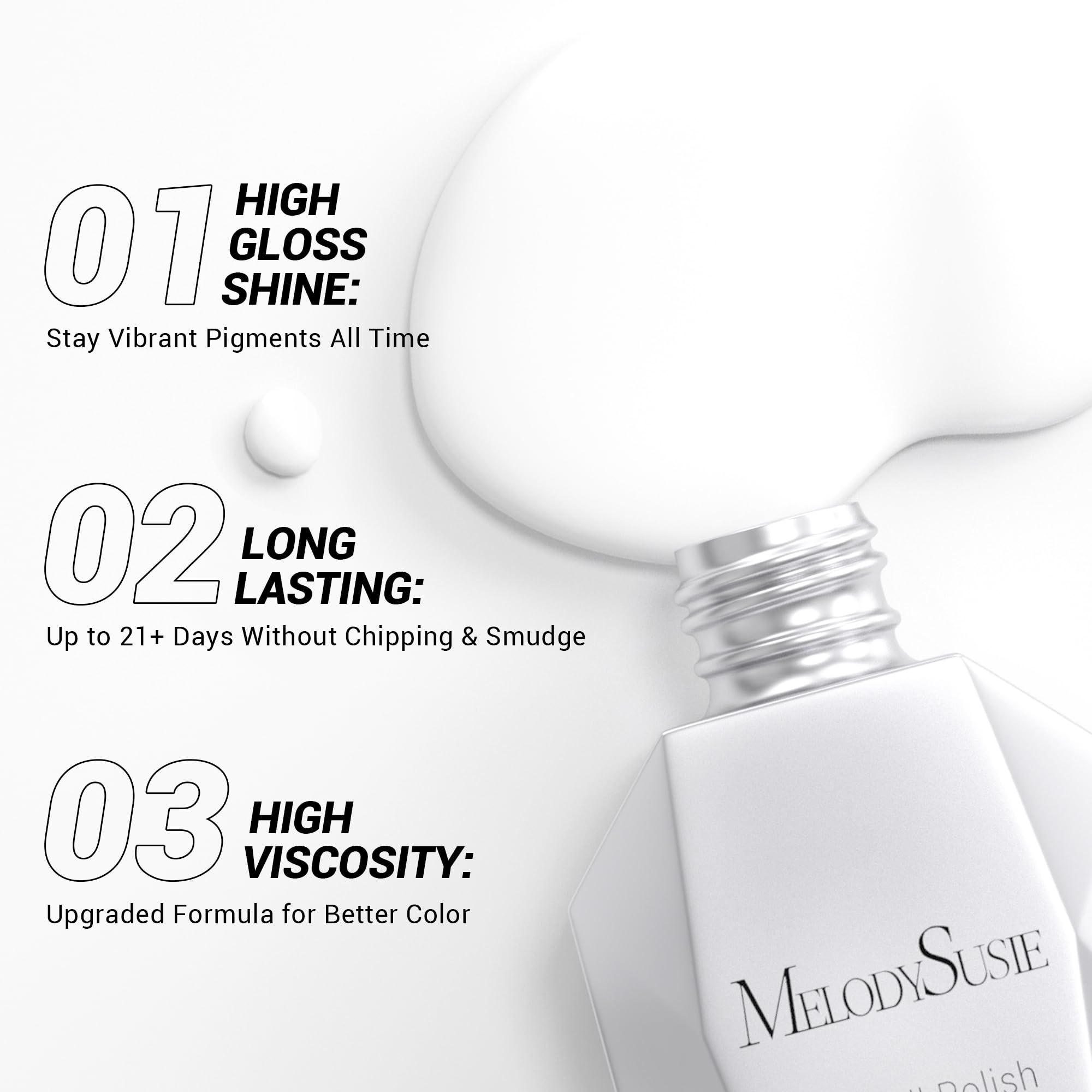 MelodySusie gel nail polish bottle with cap detail