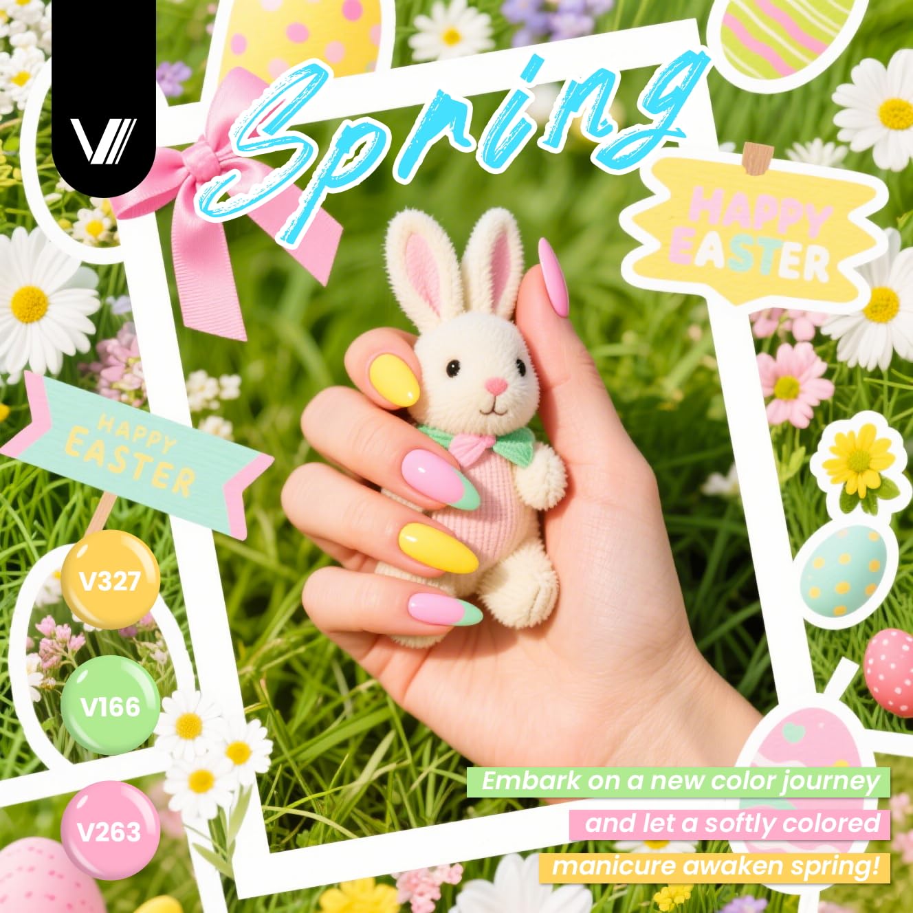 Close up of Vanreesa 7 milliliter gel polish bottles