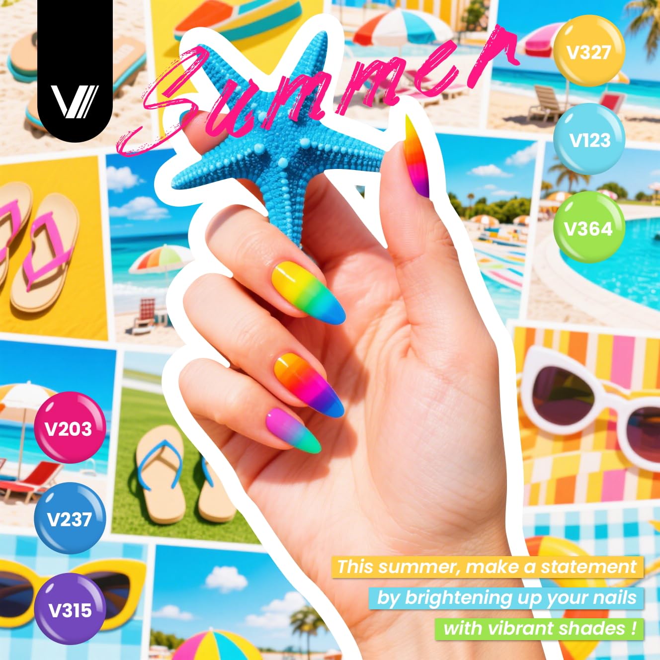 Variety of glossy and matte finish gel nail polish samples