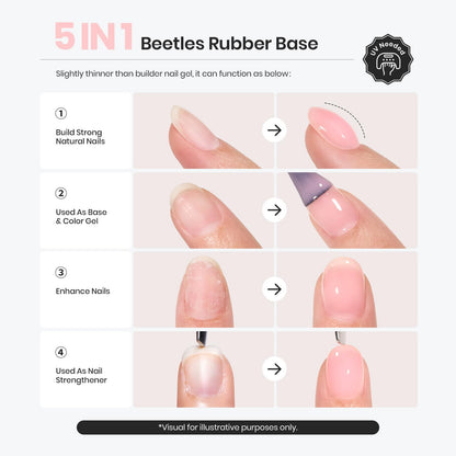 Beetles rubber base gel swatches on a display ring