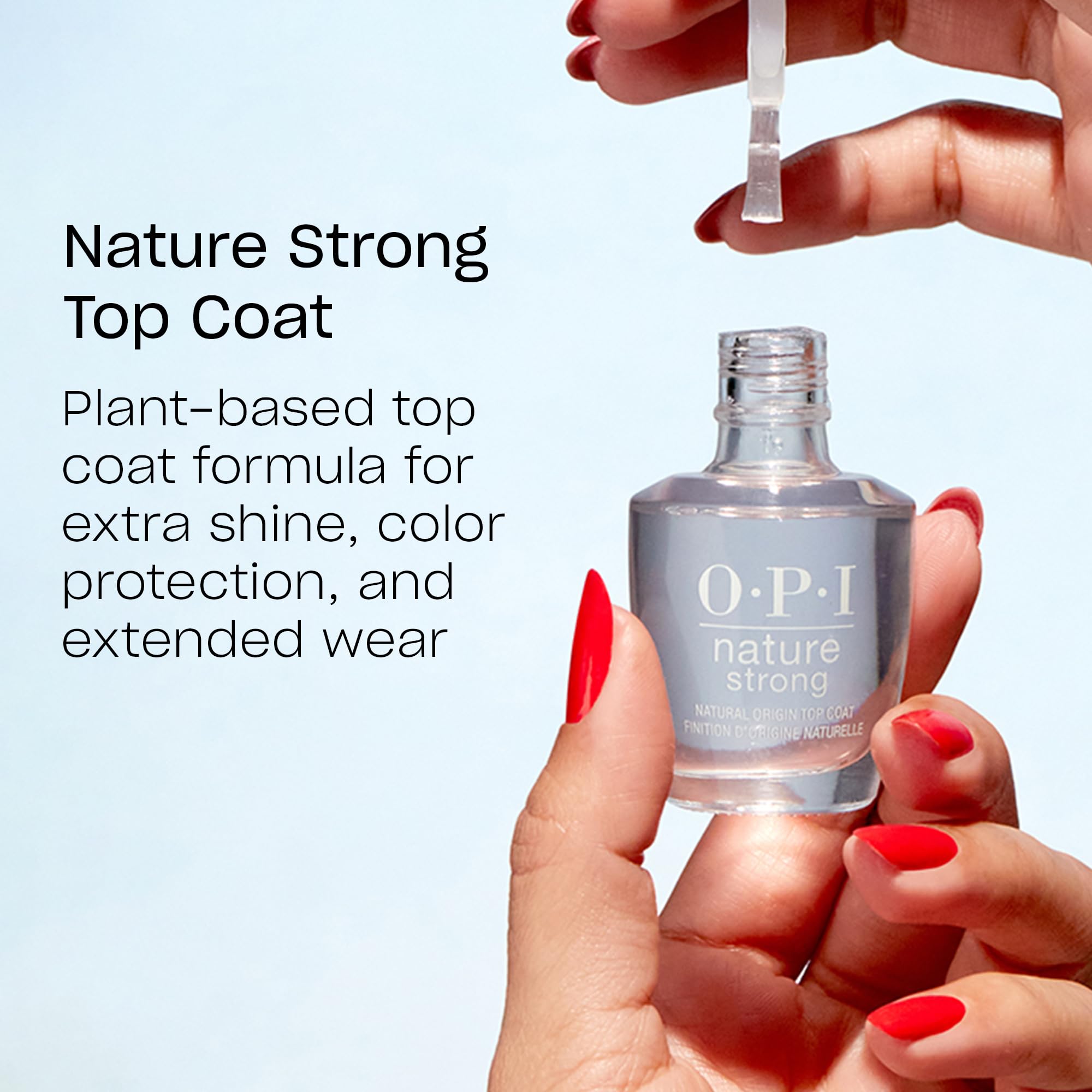 OPI Nature Strong vegan top coat packaging