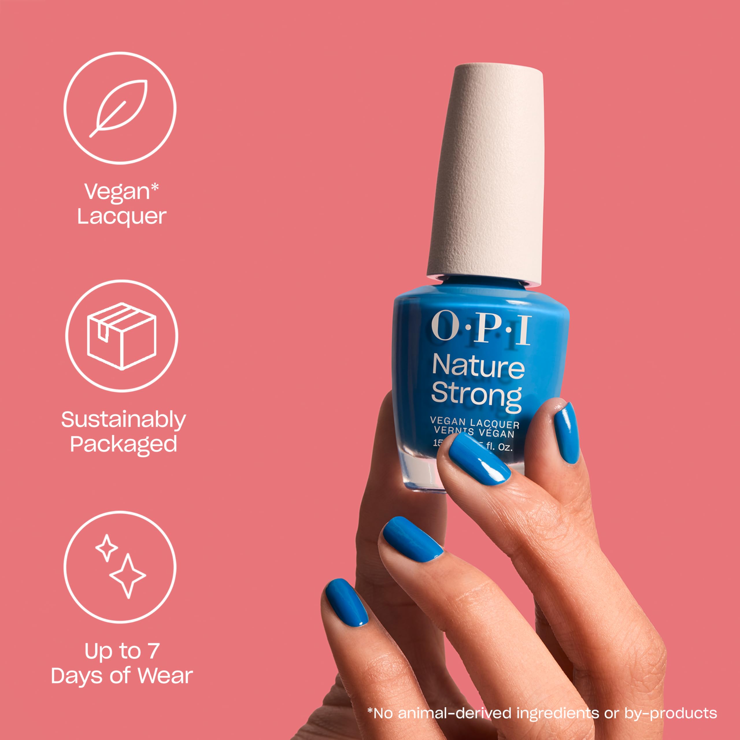 Close up of OPI clear top coat nail polish bottle