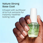 Opi Nature Strong top coat box and bottle side by side