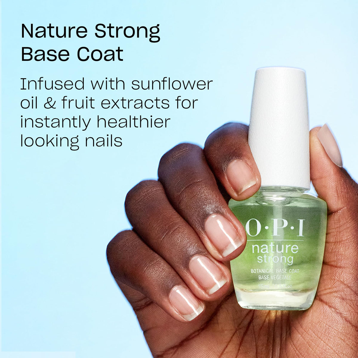 Opi Nature Strong top coat box and bottle side by side