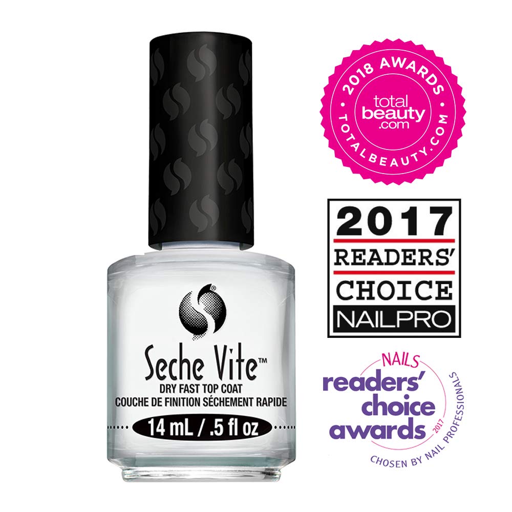 Two bottles of Seche Vite professional top coat
