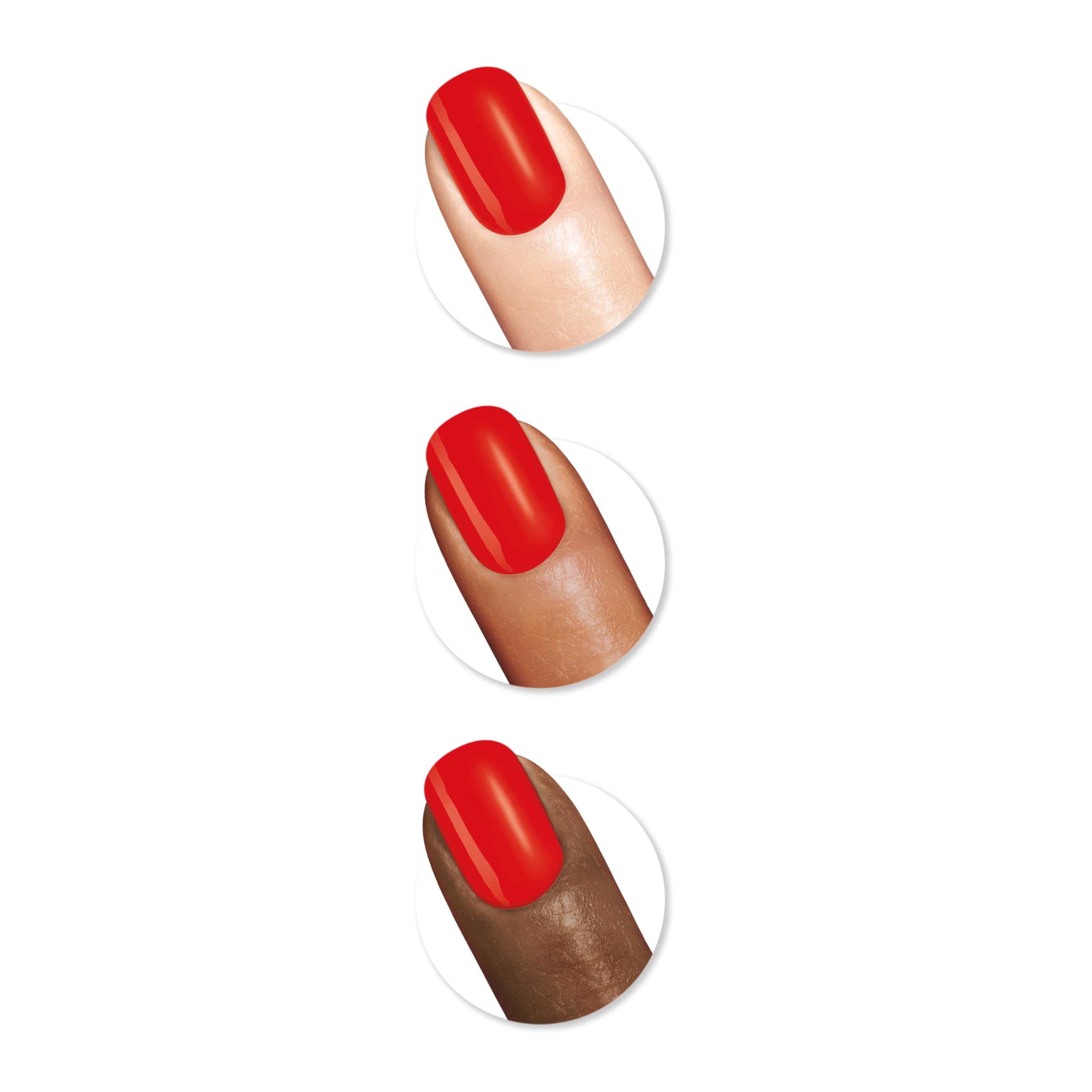 Close up of Sally Hansen Insta Dri red nail polish label