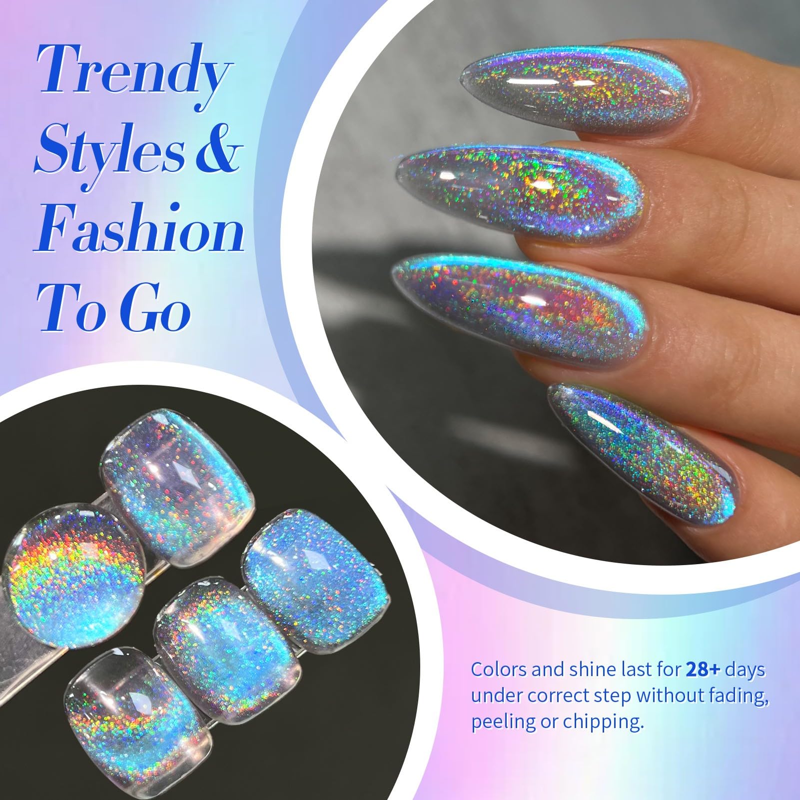 Born Pretty 9D magnetic gel polish texture swatch