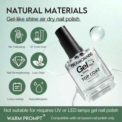 Glamonade quick dry top coat bottle side profile