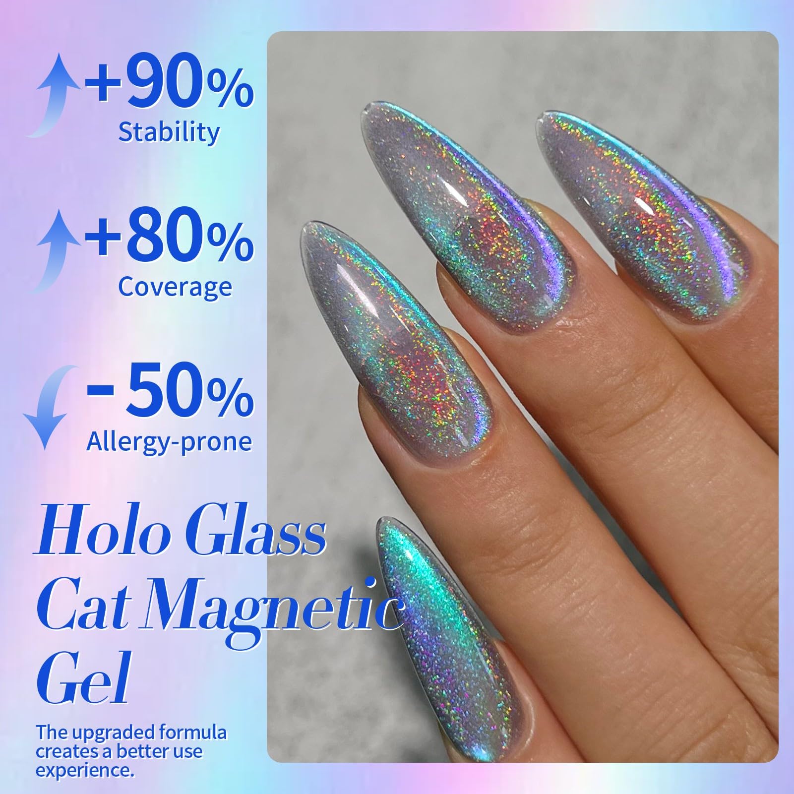 Professional manicure using Born Pretty 9D cat eye gel