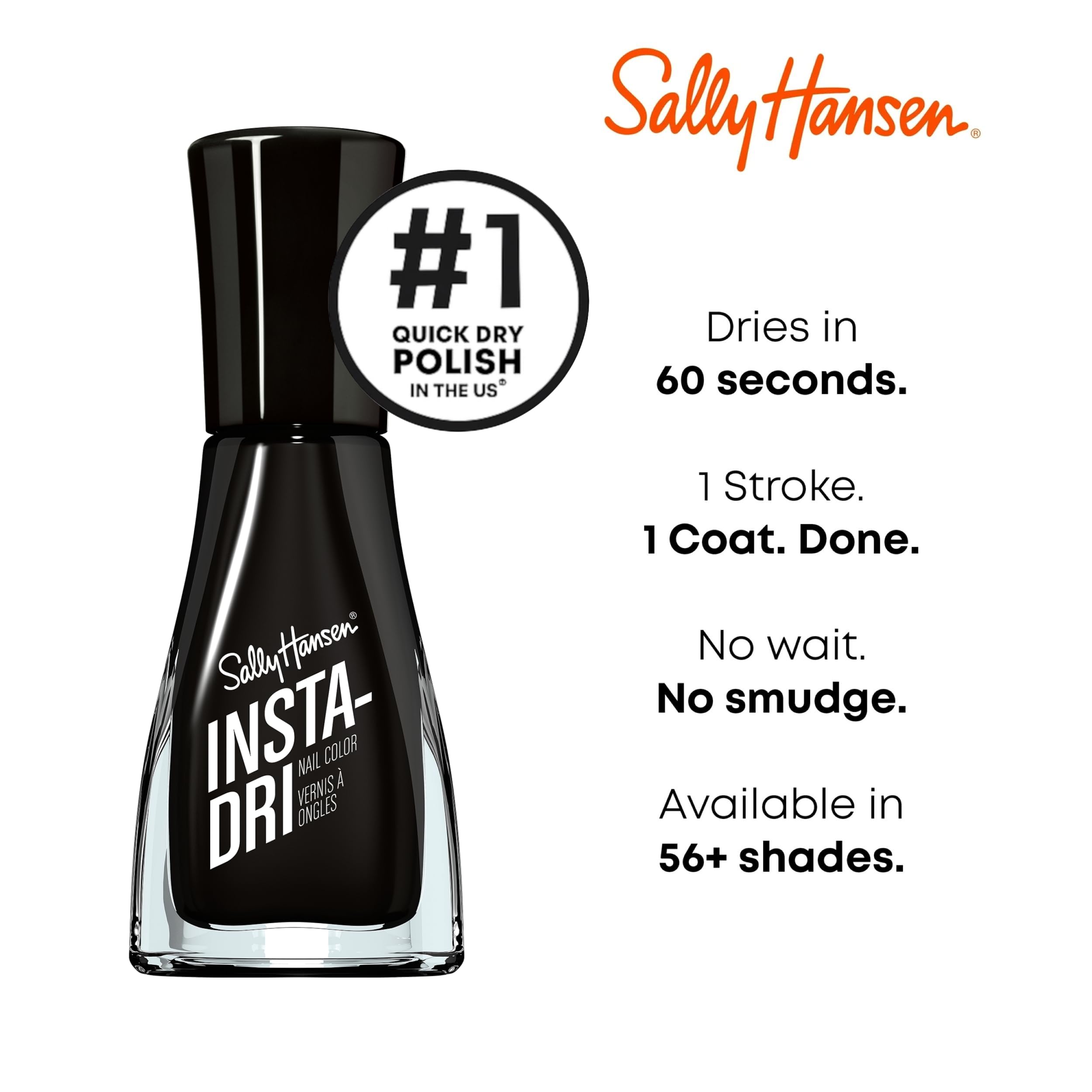 Close up of Sally Hansen nail polish cap and branding