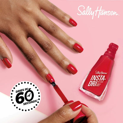 Sally Hansen Insta-Dri nail polish texture and finish display