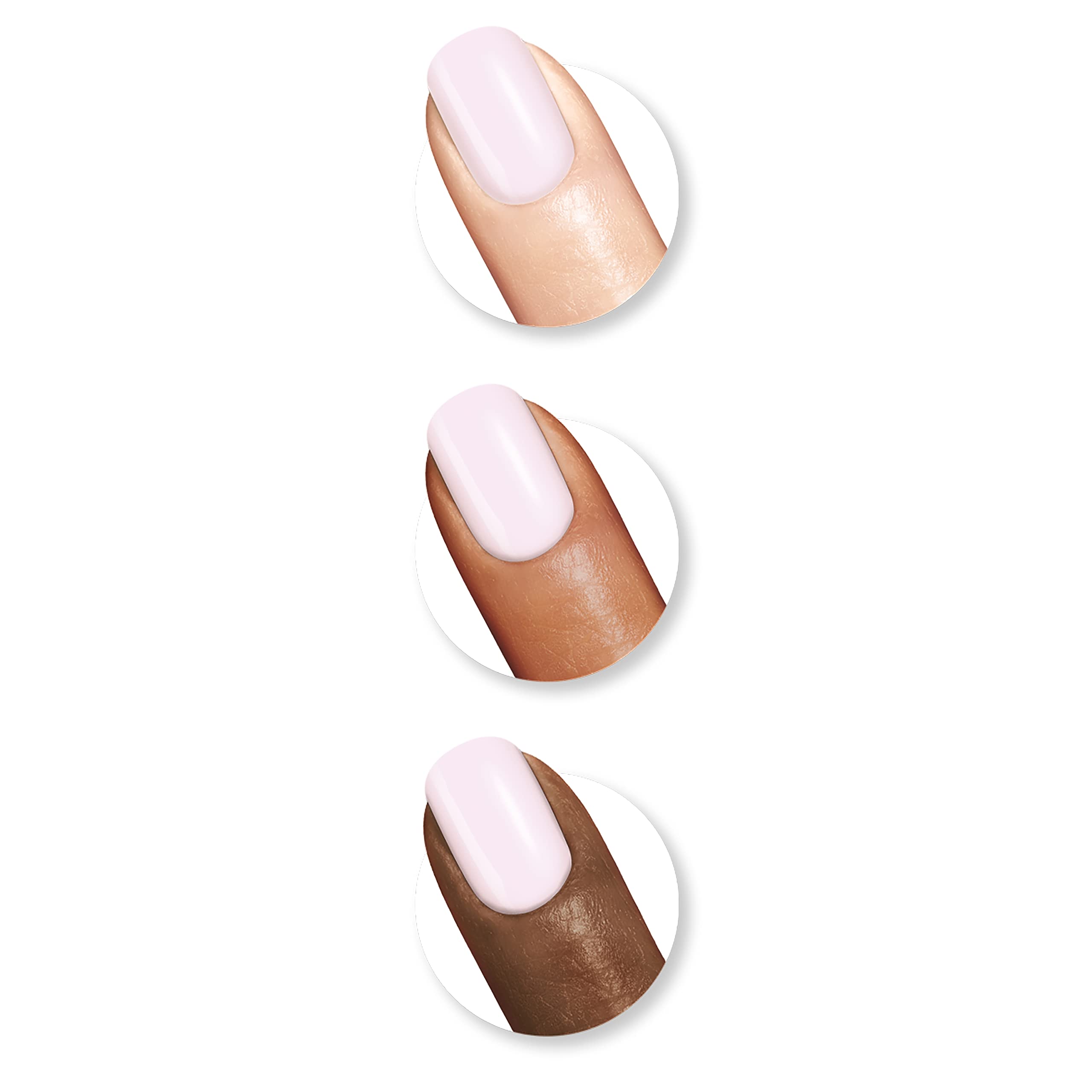 Close up of Sally Hansen Color Therapy Rosy Quartz nail color texture