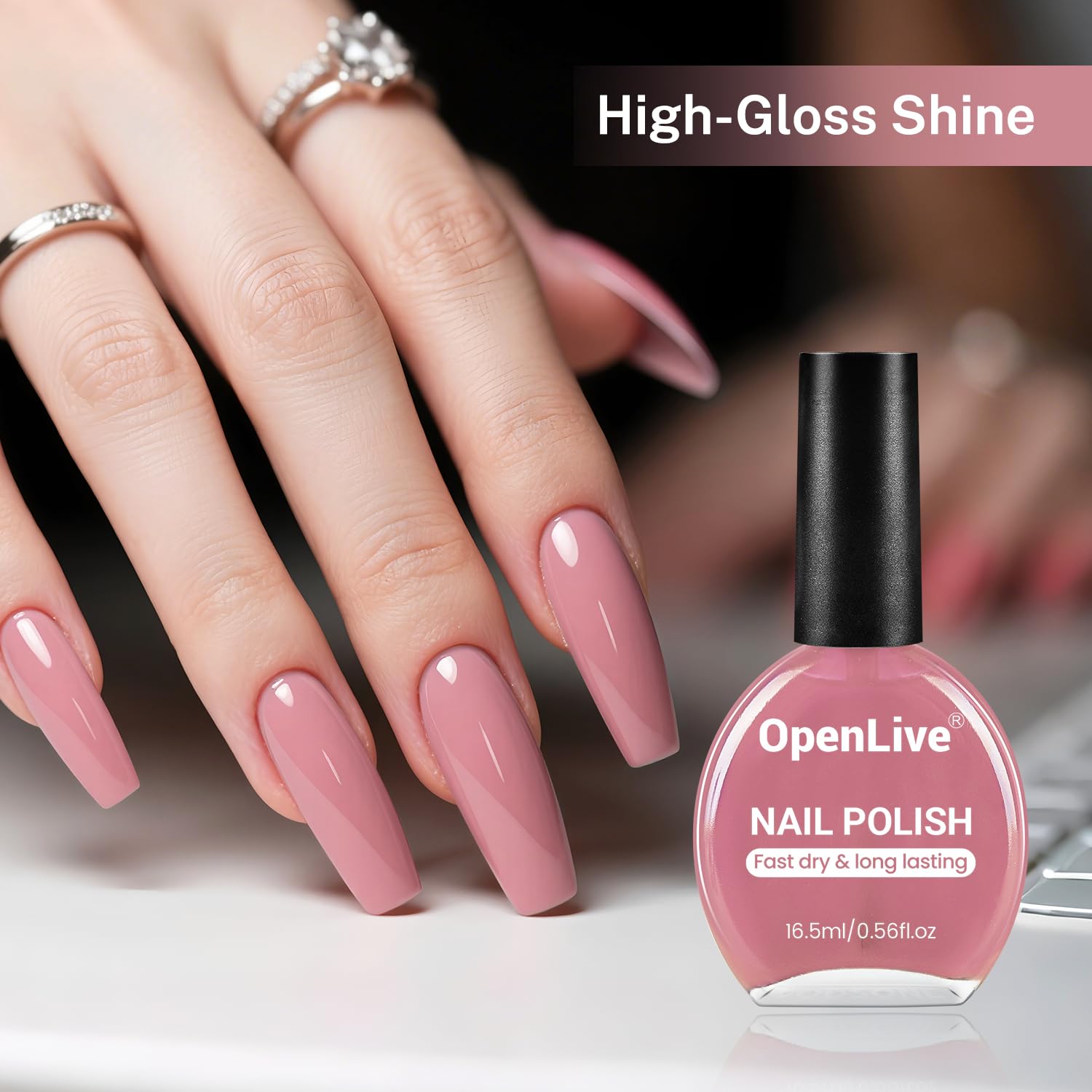 OpenLive Dusty Rose Nail Polish packaging box side